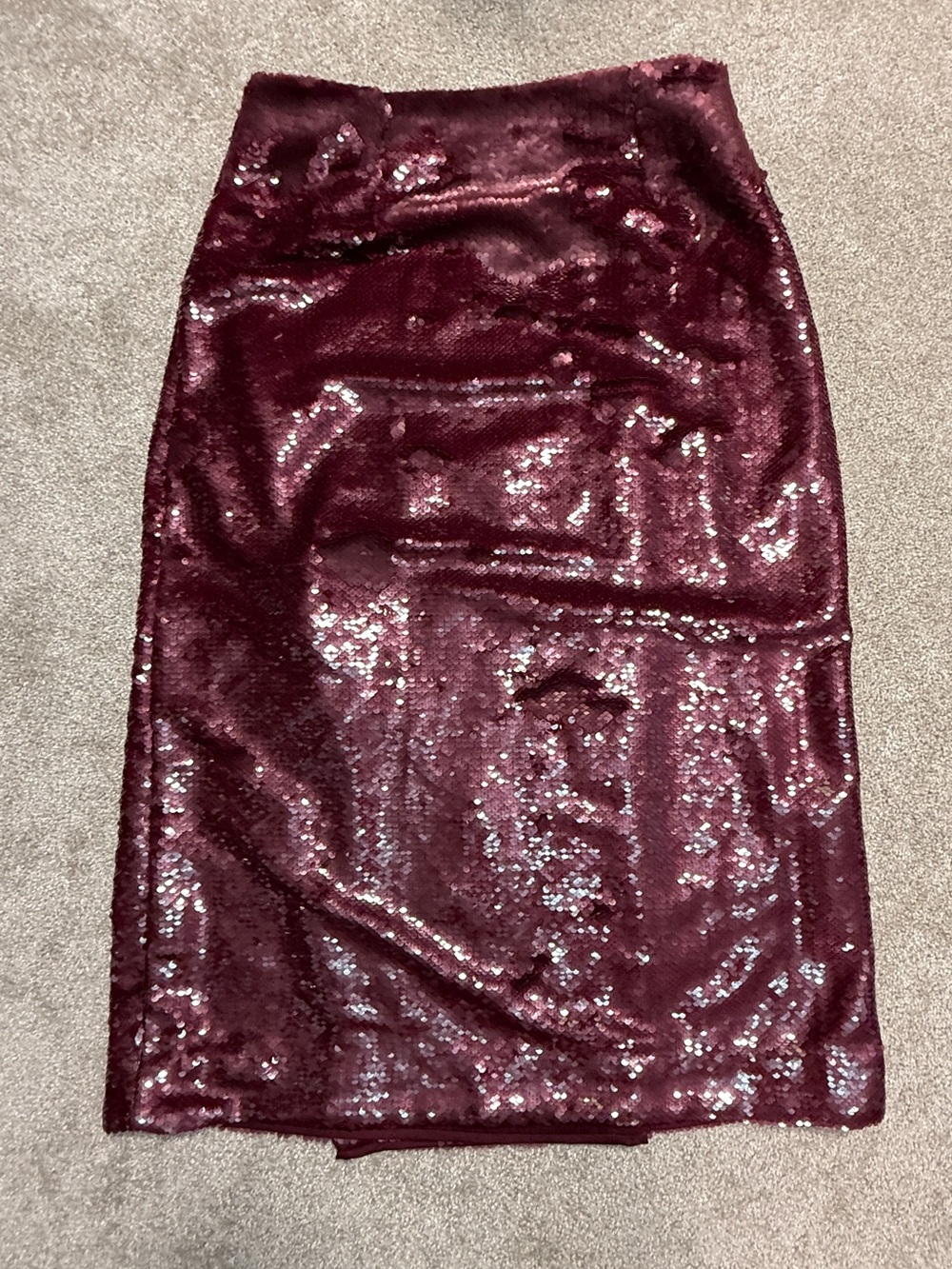 Ganni Burgundy Sequin Midi Skirt with Cream Bow Details | size 38 or US 6 | EUC - Picture 13 of 16